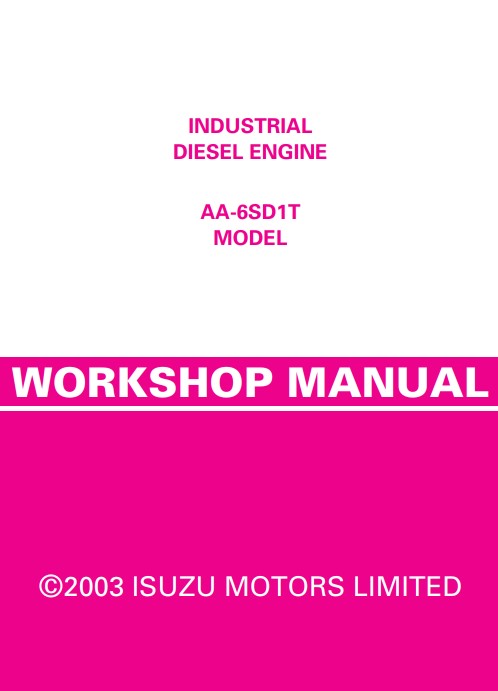 Isuzu AA-6SD1T Engine Workshop Manual - Image 2