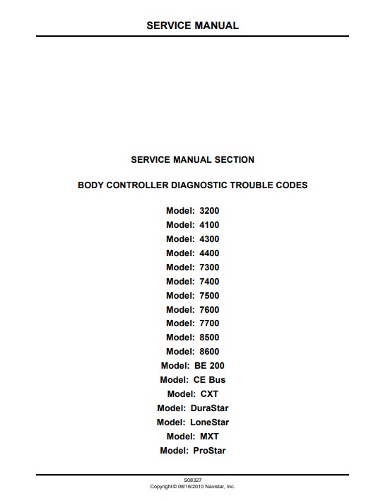 international truck service manual pdf