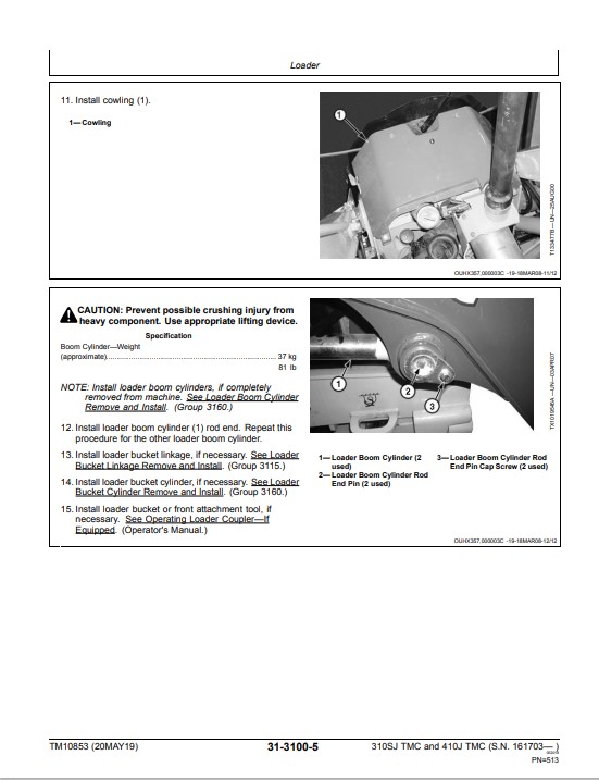 John Deere 310SJ and John Deere 410J Backhoe Loader Repair Technical Manual - Image 4