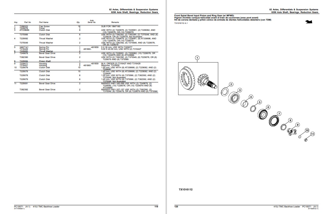 John Deere 410J TMC Backhoe Loader Parts Catalog - Image 4