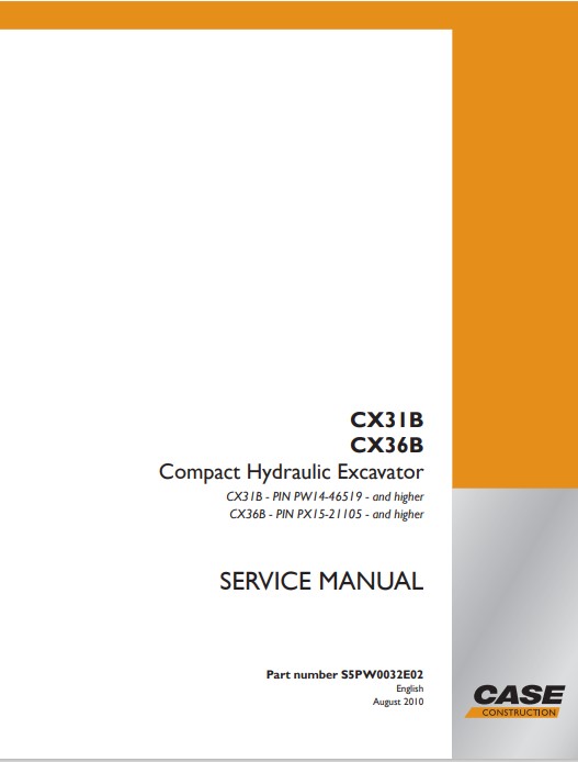 Case CX36B Mini Excavator Service Repair Manual - Image 2