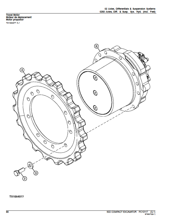 John Deere 50D Compact Excavator Parts manual - Image 3