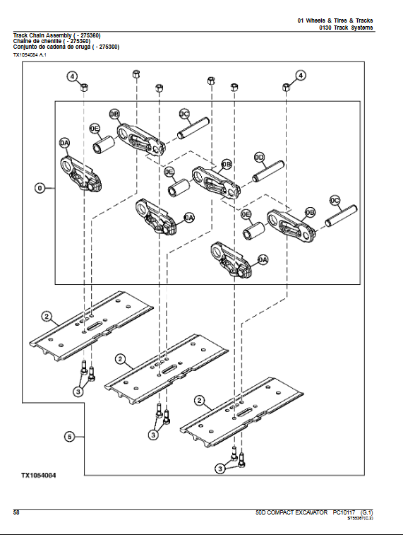 John Deere 50D Compact Excavator Parts manual - Image 4