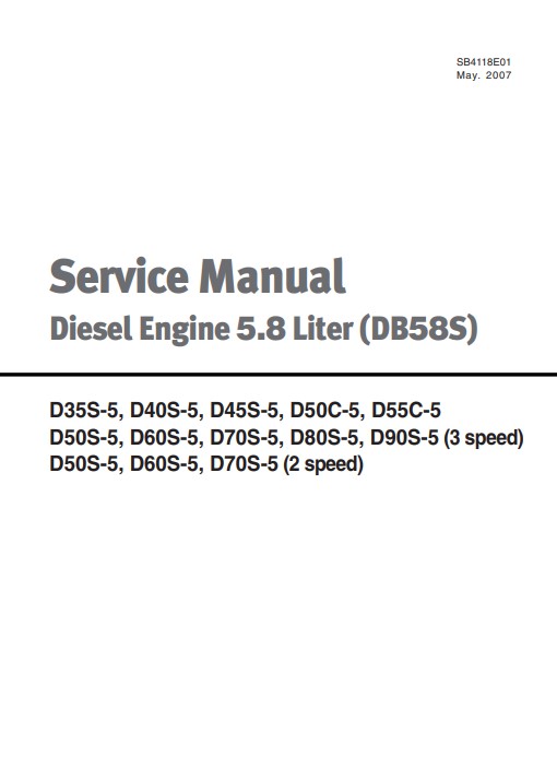 Doosan Diesel Engine 5.8Liter DB58S Service Repair Manual - Image 2