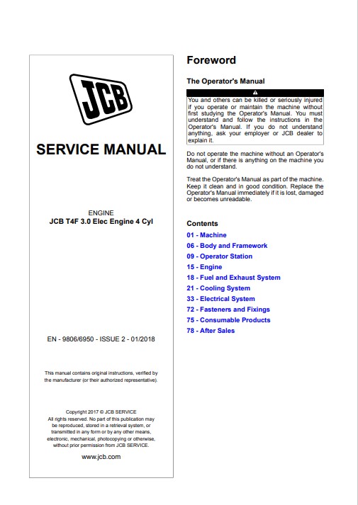 jcb engine service manual pdf
