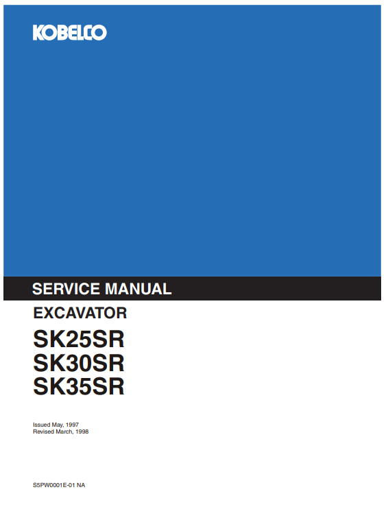 Kobelco SK025SR , Kobelco SK030SR , Kobelco SK035SR Excavator Service Repair Manual - Image 3