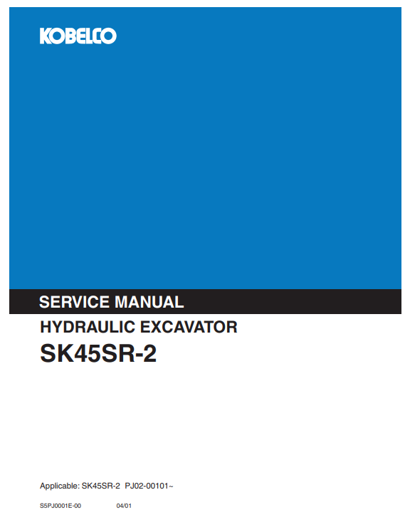 Kobelco SK45SR-2 Excavator Service Repair Manual - Image 4