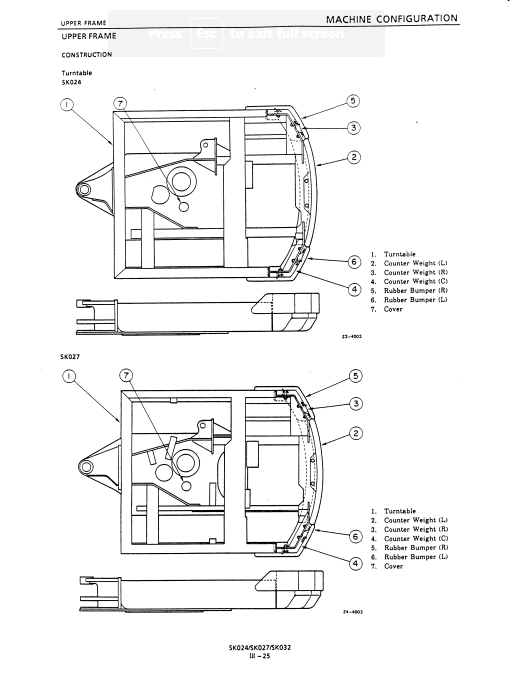 Kobelco SK024 , Kobelco SK027 , Kobelco SK032 Excavator Workshop Repair Manual - Image 5