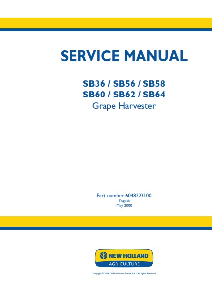 New holland service manual