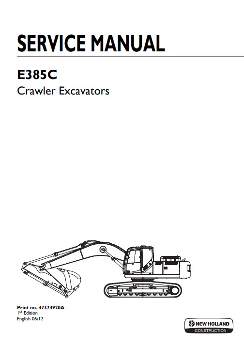 NEW HOLLAND E385 Excavator Service Repair Manual - Image 2