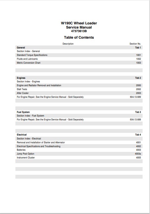new holland w190c pdf