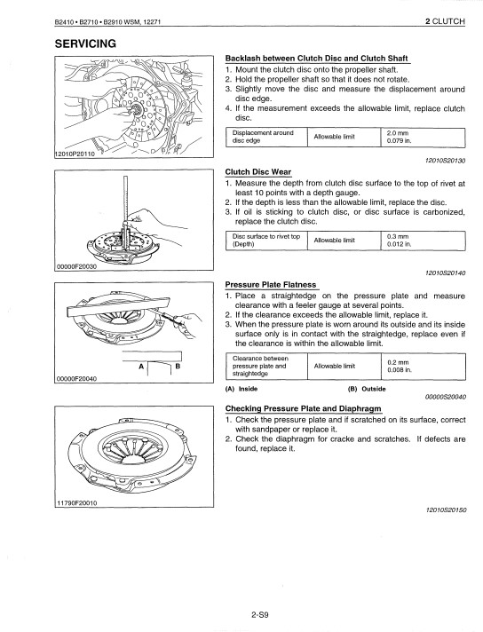Kubota B2410 , Kubota B2710 , Kubota B2910 Tractors Workshop Manual - Image 3
