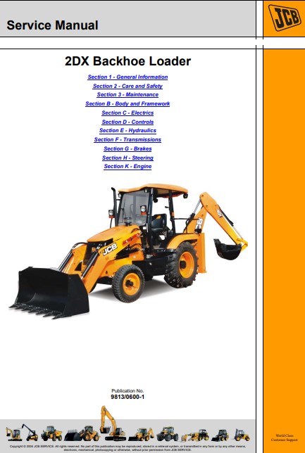 JCB 2DX Backhoe Loader Service Repair Manual - Image 2