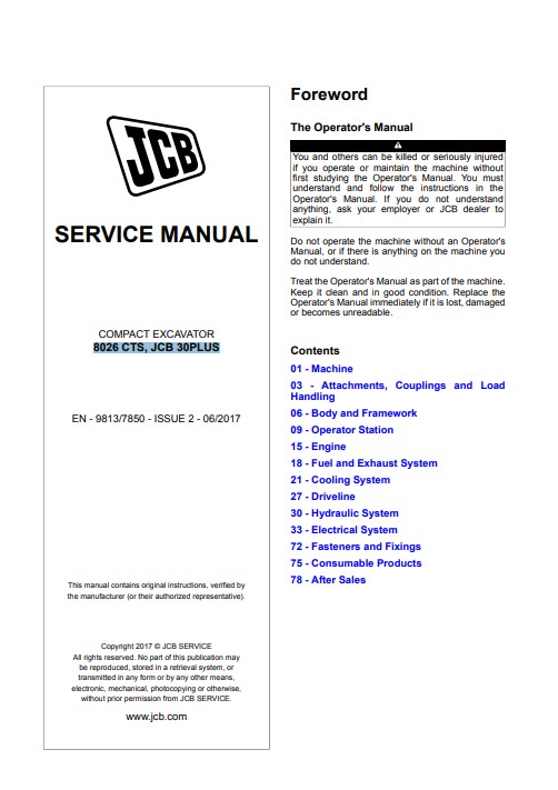 jcb 8026 cts service manual