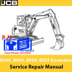 Comprehensive service manual for JCB 8040, 8045, 8050, and 8055 excavators, covering repair and maintenance guidelines