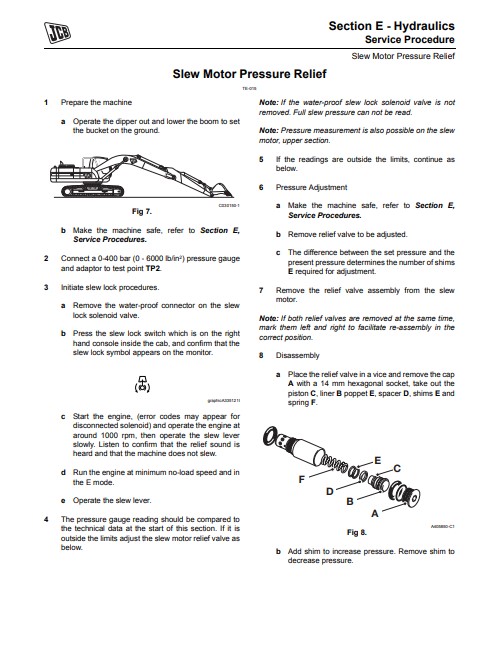 JCB JS Auto Range - Tracked Excavators (JCB Engine) Service Repair Manual - Image 5