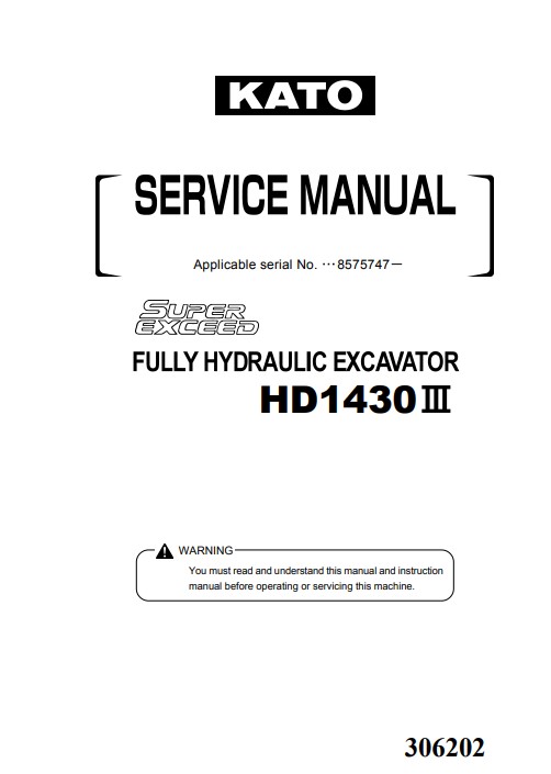 kato hd1430iii manual