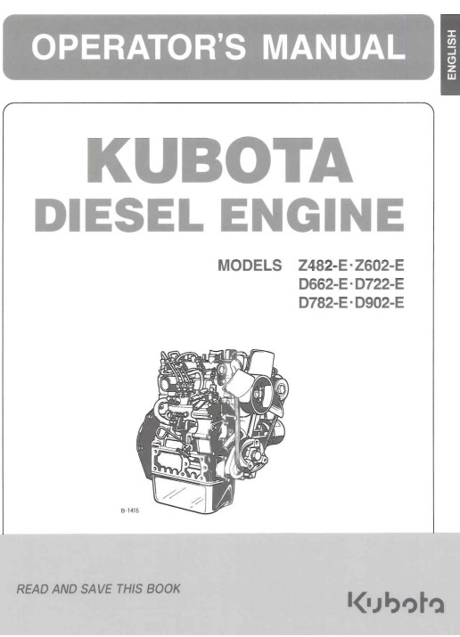 kubota engine service manual
