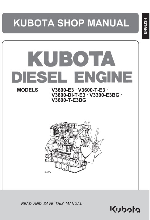 Kubota V3600-E3, V3600-T-E3, V3800-DI-T-E3, V3300-E3BG, V3600-T-E3BG Diesel Engines Workshop Manual - Image 2