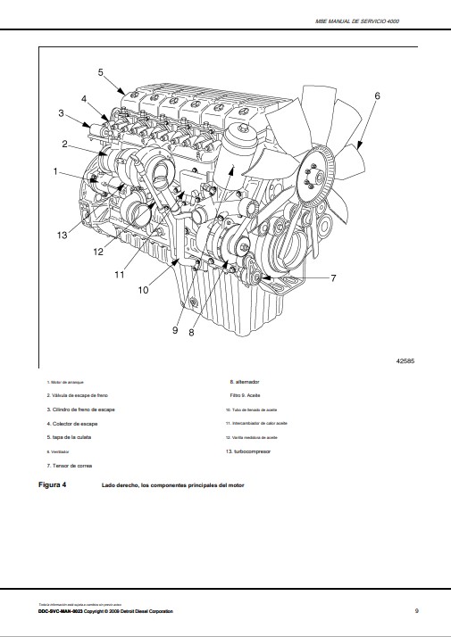 Mercedes MBE 4000 Diesel Engine Workshop Manual (EPA04) - Image 3
