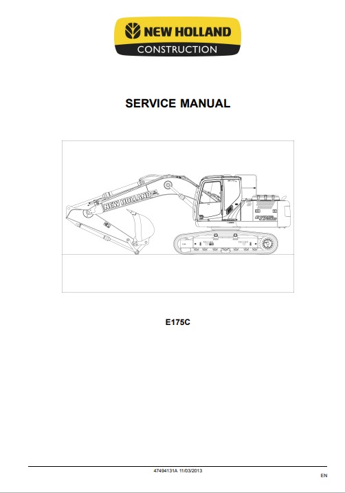NEW HOLLAND E175C Excavator Service Repair Manual - Image 3