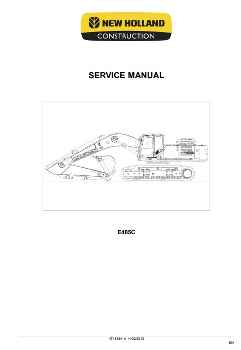 NEW HOLLAND E485C Excavator Service Repair Manual - Image 4