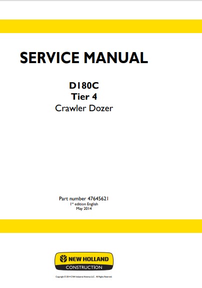 New Holland D180C Dozer Service Repair Manual - Image 2