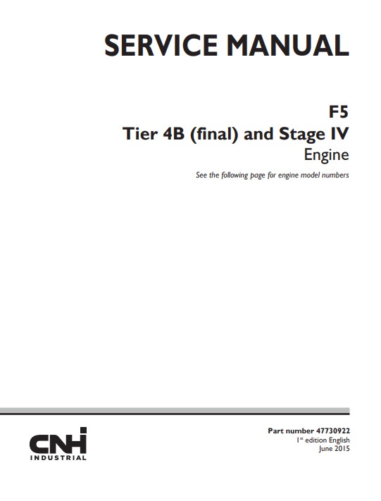 NEW HOLLAND F5 Engine Service Repair Manual - Image 2
