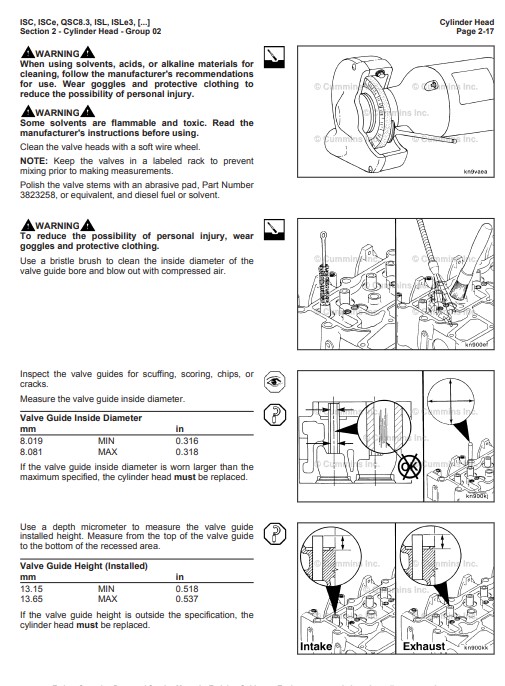 Cummins ISC, ISCe, QSC8.3, ISL, ISLe3, ISLe4, QSL9 Engines Troubleshooting and Repair Manual - Image 6