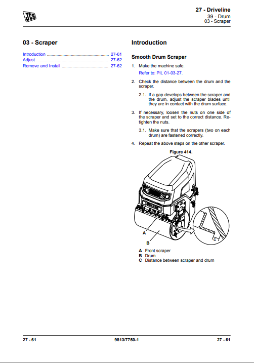 JCB CT 160 , JCB CT 260 Tandem Roller Service Repair Manual - Image 6
