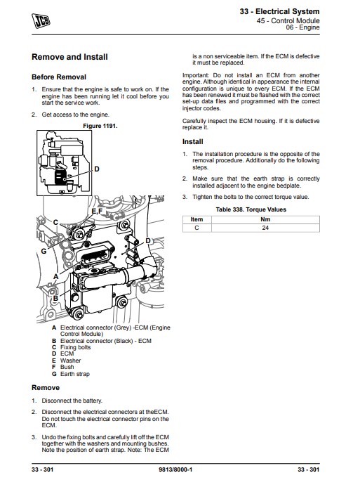 JCB JS 210 , JS 230 Excavator Service Repair Manual - Image 5