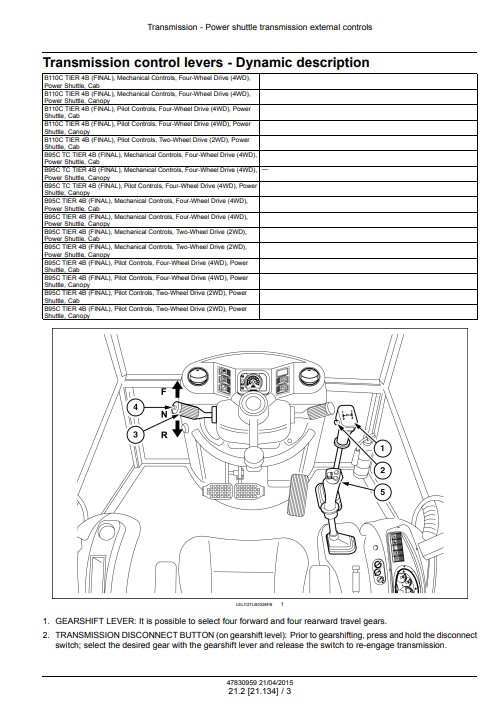 New Holland B95C, New Holland B95C TC, New Holland B110C Loader Backhoe Service Repair Manual - Image 4