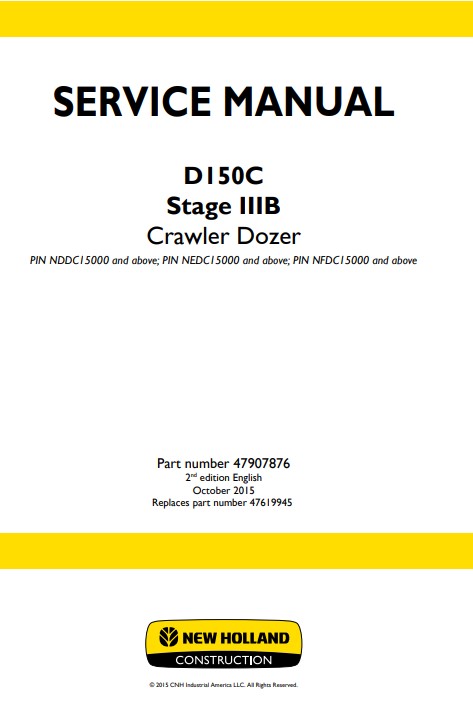 New Holland D150C Dozer Service Repair Manual - Image 2