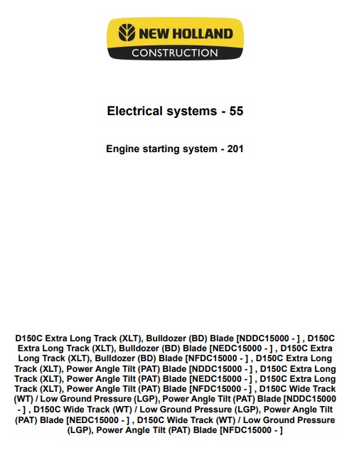 New Holland D150C Dozer Service Repair Manual - Image 4