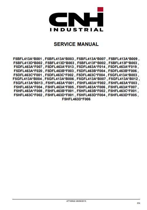 NEW HOLLAND F5 Engine Service Repair Manual - Image 3