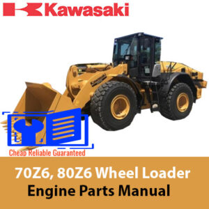 Comprehensive engine parts manual for Kawasaki 70Z6 and 80Z6 wheel loaders, including parts lists and assembly instructions