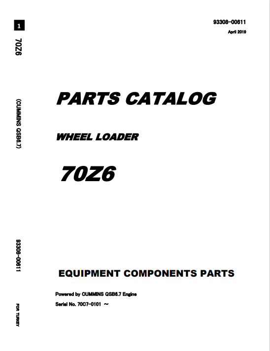 Kawasaki 70Z6 Wheel Loader Parts Catalog - Image 3