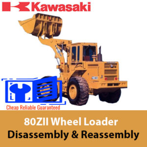 Kawasaki 80ZII shop manual cover featuring disassembly and reassembly instructions for the machinery
