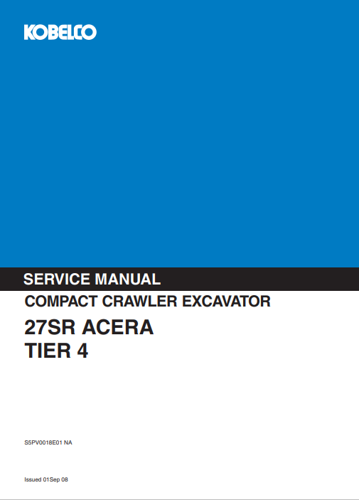 Kobelco 27SR ACERA Service Repair Manual - Image 2