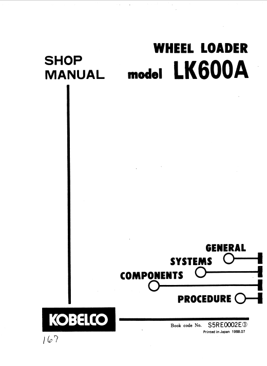 Kobelco LK600A Wheel Loader Workshop Repair Manual - Image 3