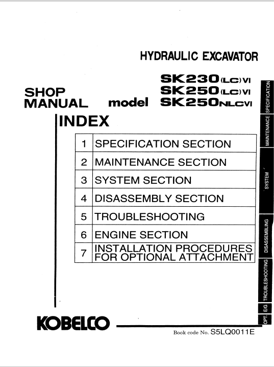 Kobelco SK230LC-VI, Kobelco SK250LC-VI, Kobelco SK250NLC-VI Workshop Repair Manual - Image 3