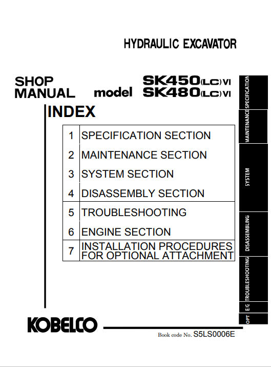Kobelco SK450LC VI, Kobelco SK480LC VI Workshop Repair Manual - Image 3