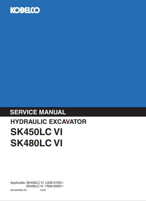 Kobelco SK450LC VI, Kobelco SK480LC VI Workshop Repair Manual - Image 2