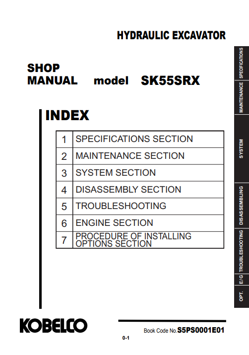 Kobelco SK55SRX Excavator Service Repair Manual - Image 7