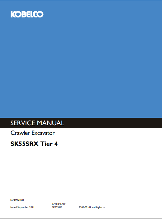 Kobelco SK55SRX Excavator Service Repair Manual - Image 2