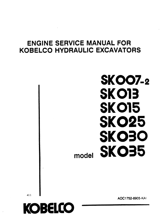 Yanmar 2T, 3T, 4T Series Diesel Engine Service Repair Manual (Related Kobelco Products) - Image 3