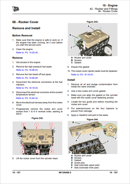 JCB 45Z-1, JCB 48Z-1, JCB 51R-1 Excavator Service Repair Manual - Image 7
