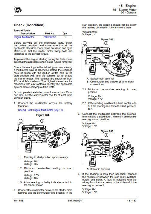 JCB 55Z-1, JCB 57C-1 Excavator Service Repair Manual - Image 6