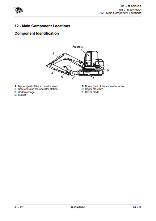 JCB 55Z-1, JCB 57C-1 Excavator Service Repair Manual - Image 3