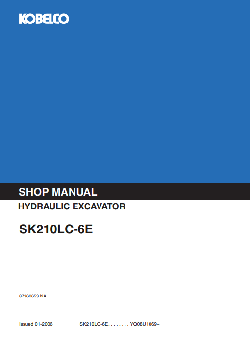 Kobelco SK210LC-6E Excavator Workshop Repair Manual - Image 2